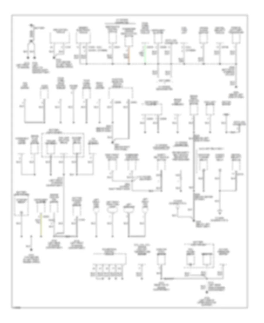 Ground Distribution Wiring Diagram 1 of 2 for Ford Ranger 2001
