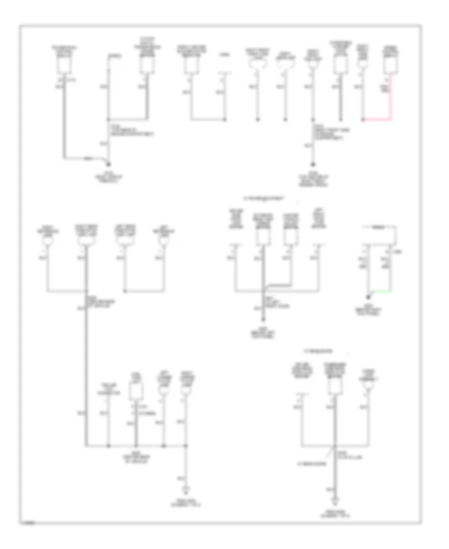 Ground Distribution Wiring Diagram (2 of 2) for Ford Ranger 2001