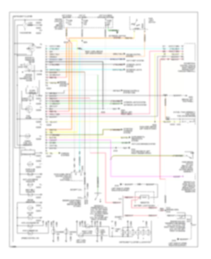 Instrument Cluster Wiring Diagram for Ford Ranger 2001