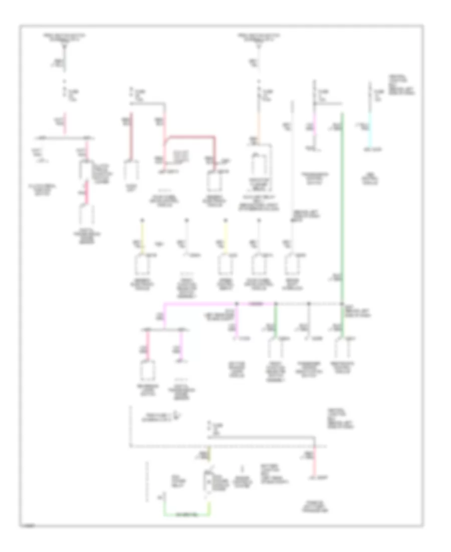 Power Distribution Wiring Diagram 3 of 3 for Ford Ranger 2001