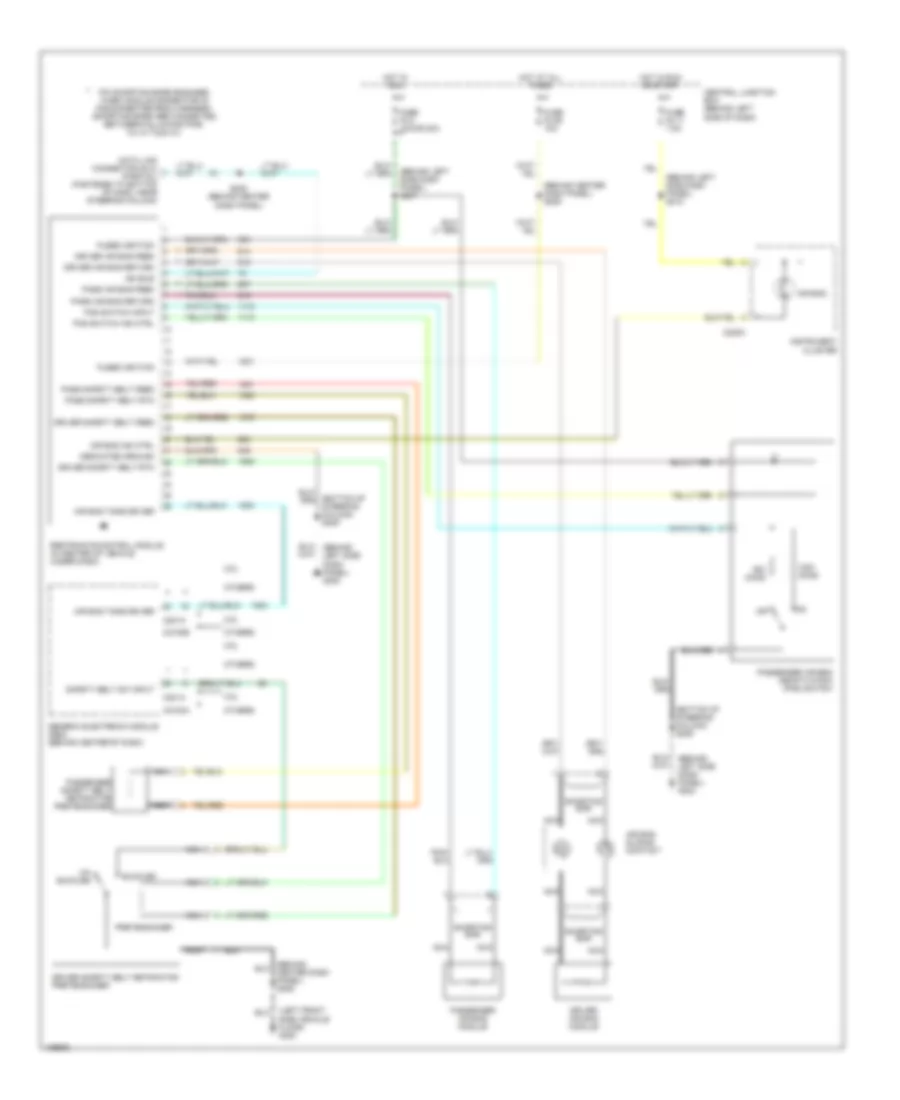 Supplemental Restraint Wiring Diagram for Ford Ranger 2001