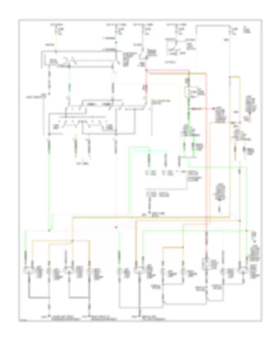 Exterior Lamps Wiring Diagram, Early Production for Ford Windstar LX 1995