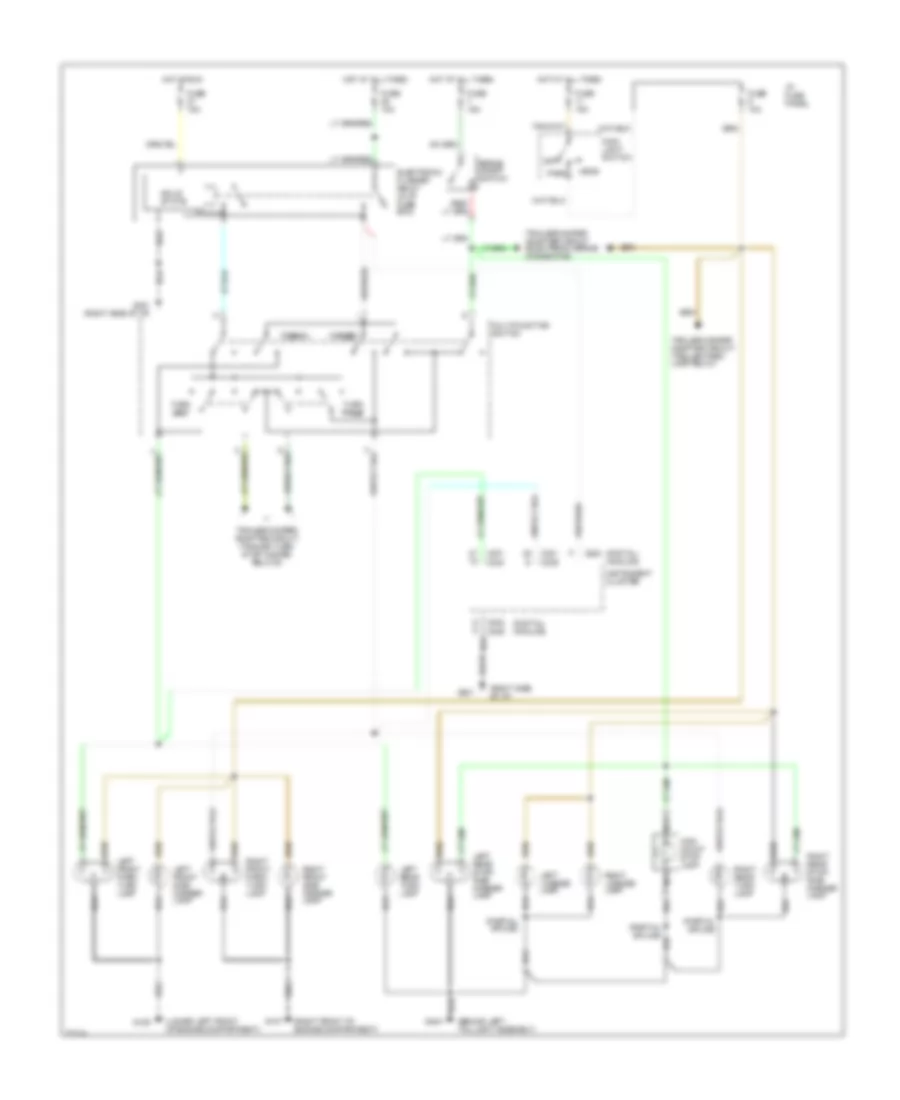 Exterior Lamps Wiring Diagram, Late Production for Ford Windstar LX 1995