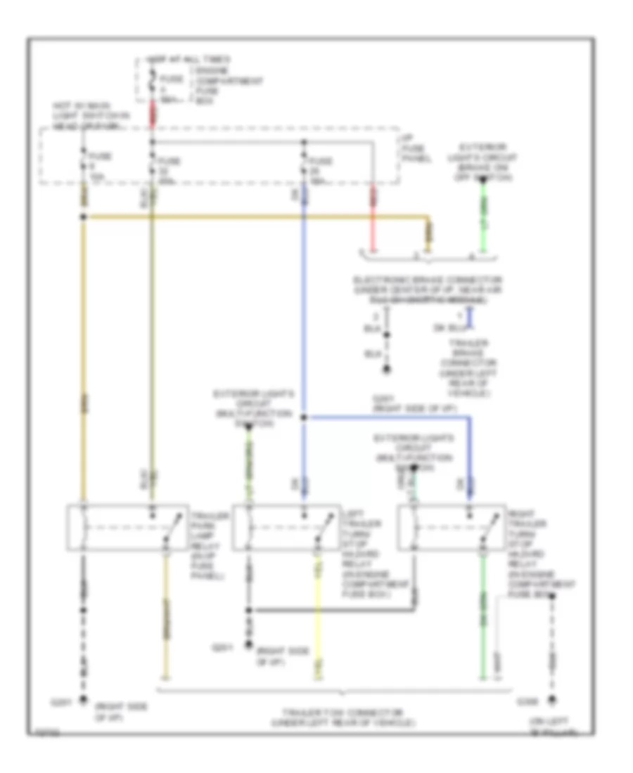 TrailerCamper Adapter Wiring Diagram for Ford Windstar LX 1995