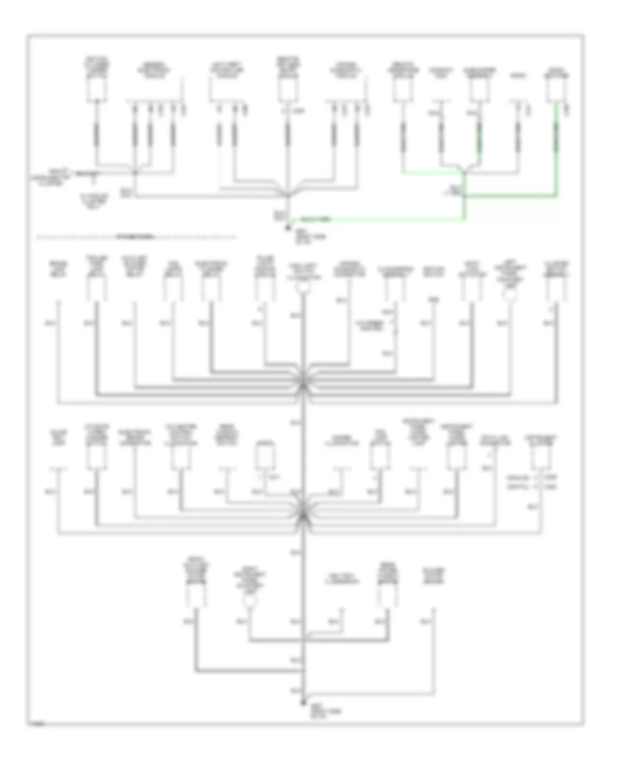 Ground Distribution Wiring Diagram 2 of 4 for Ford Windstar LX 1995