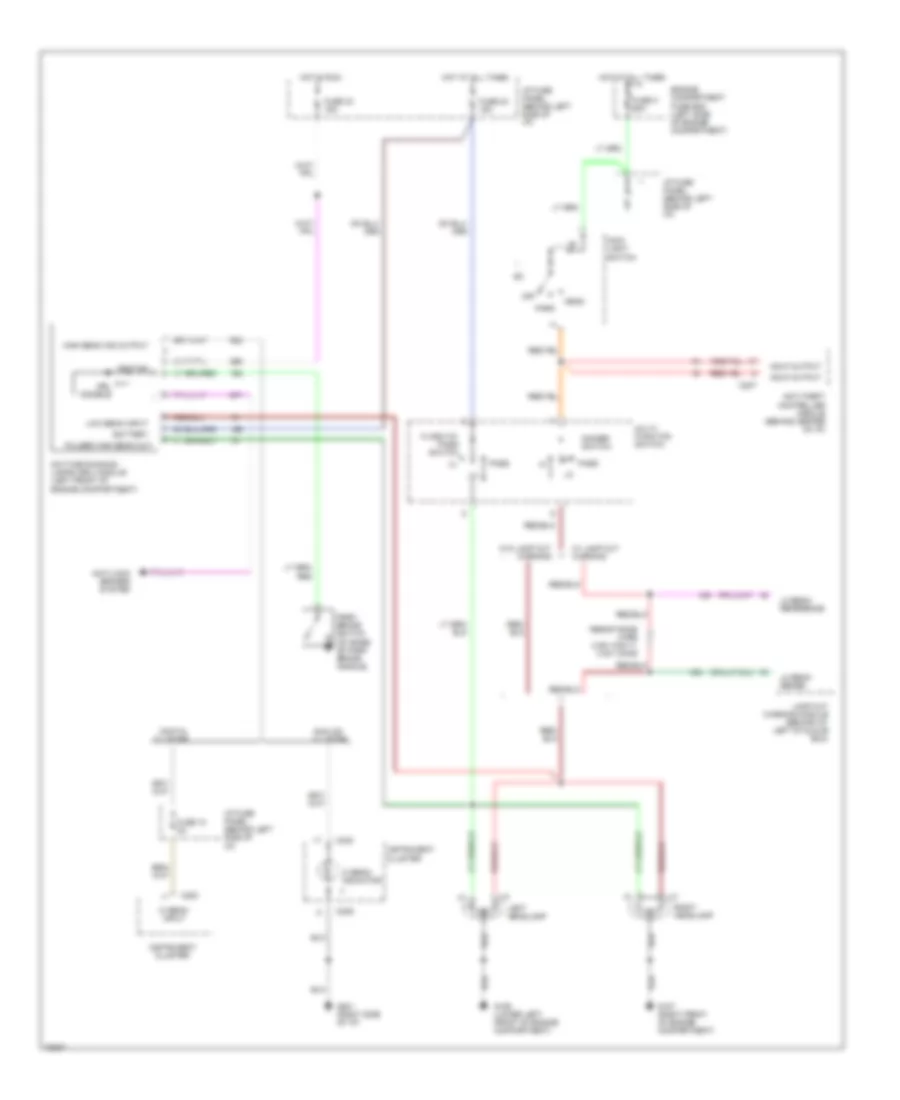 Headlamps Wiring Diagram, with DRL for Ford Windstar LX 1995