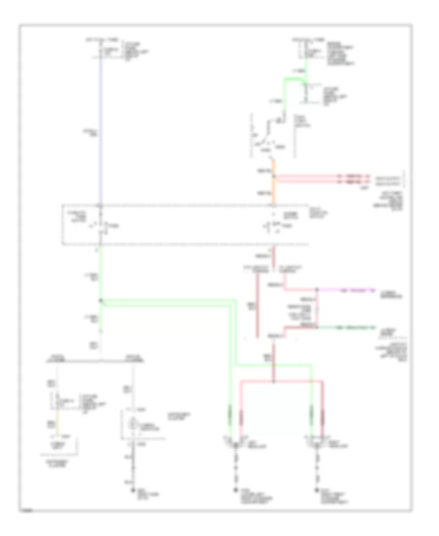 Headlamps Wiring Diagram, without DRL for Ford Windstar LX 1995