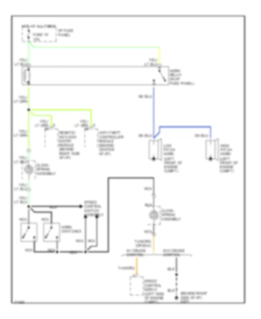 Horn Wiring Diagram for Ford Windstar LX 1995