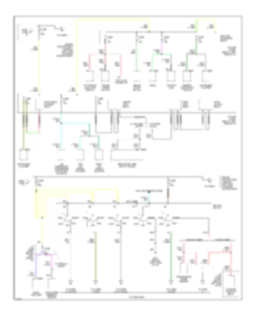 Power Distribution Wiring Diagram (2 of 4) for Ford Windstar LX 1995