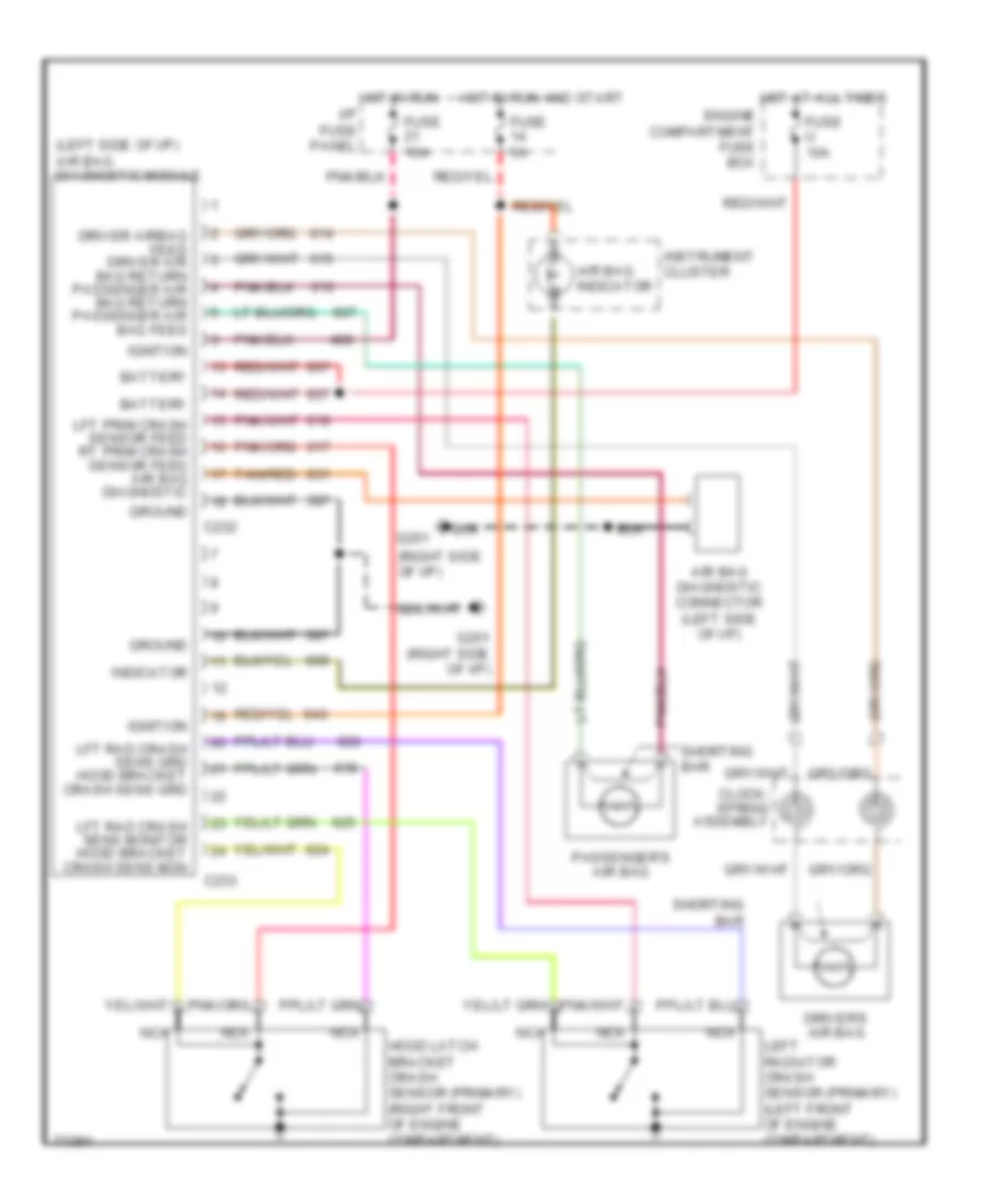 Supplemental Restraint Wiring Diagram for Ford Windstar LX 1995