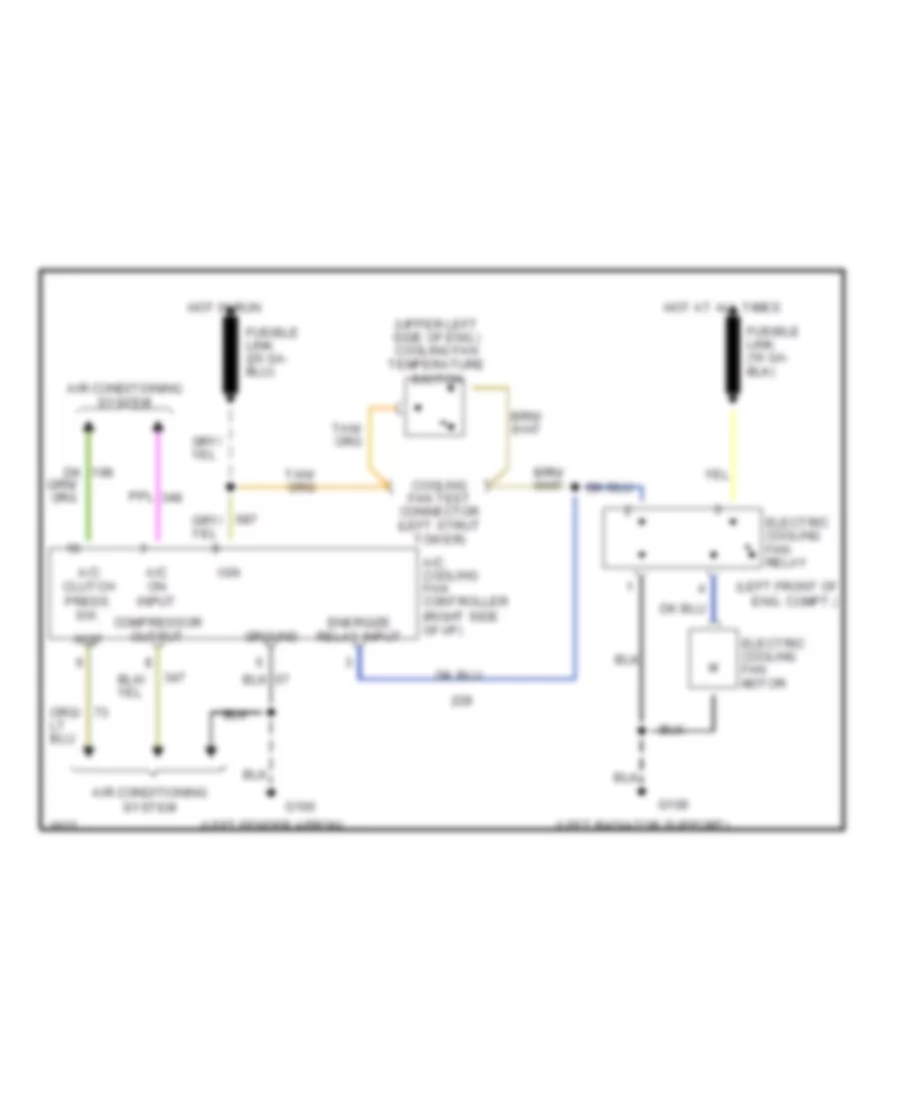 Cooling Fan Wiring Diagram with A C for Ford Tempo 1991