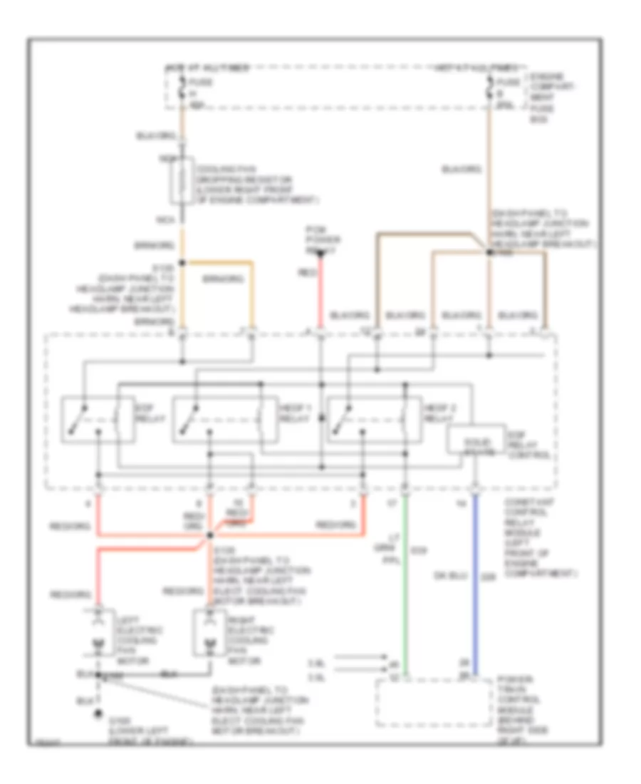 Cooling Fan Wiring Diagram for Ford Windstar GL 1997