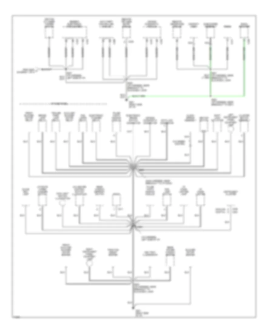 Ground Distribution Wiring Diagram 2 of 4 for Ford Windstar GL 1997