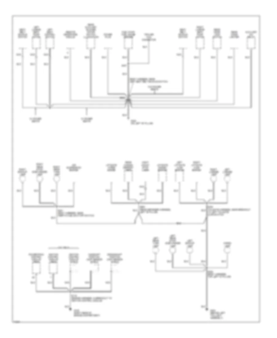 Ground Distribution Wiring Diagram (4 of 4) for Ford Windstar GL 1997
