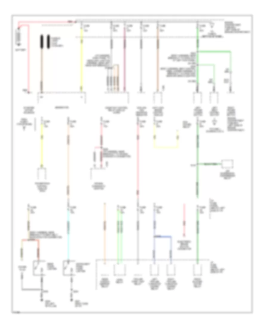 Power Distribution Wiring Diagram 1 of 4 for Ford Windstar GL 1997