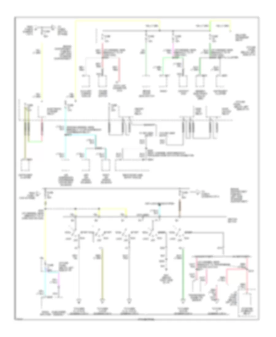 Power Distribution Wiring Diagram (2 of 4) for Ford Windstar GL 1997