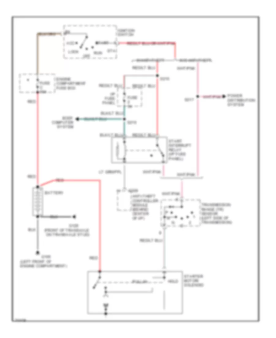 Starting Wiring Diagram for Ford Windstar GL 1997