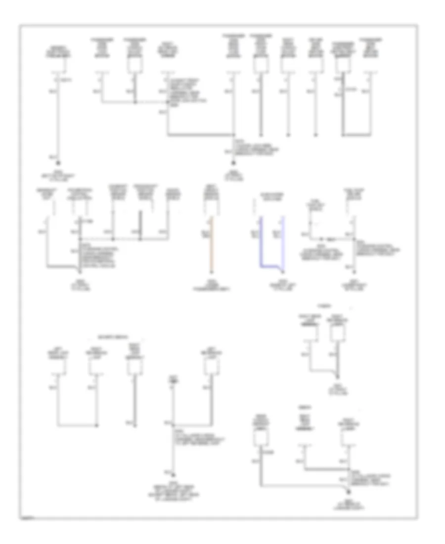 Ground Distribution Wiring Diagram (3 of 3) for Ford Focus ZX5 S 2005