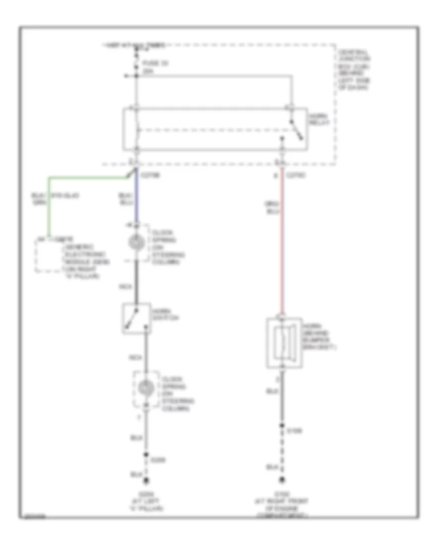Horn Wiring Diagram for Ford Focus ZX5 S 2005