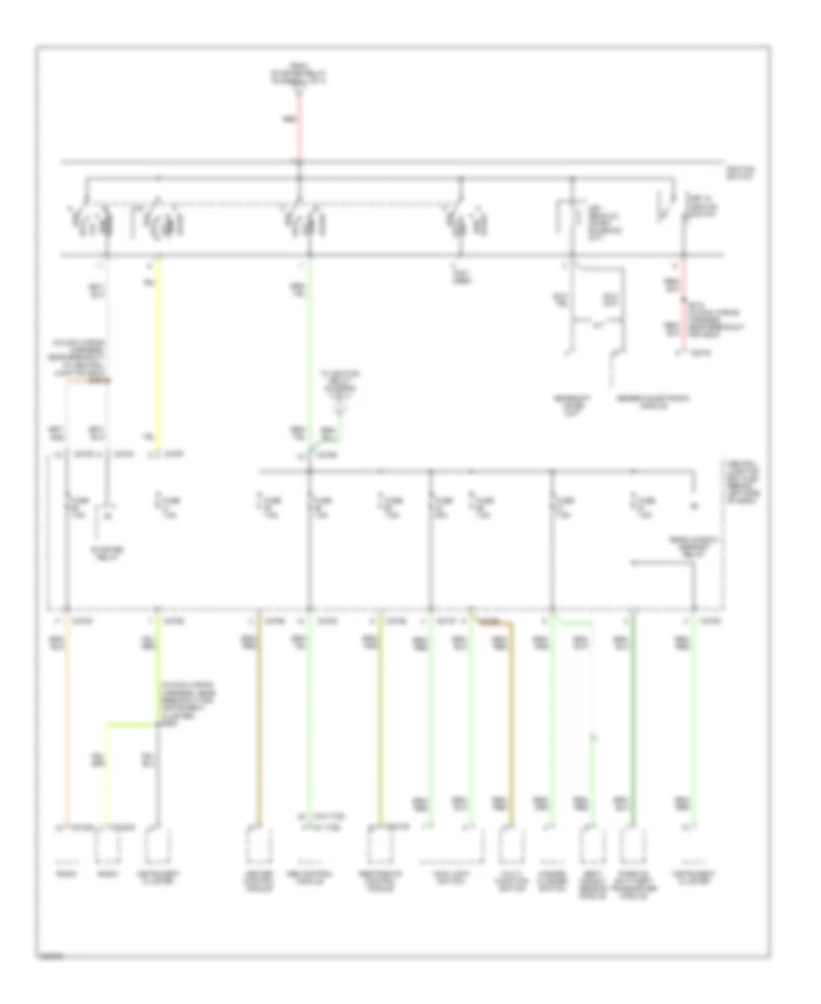 Power Distribution Wiring Diagram 2 of 4 for Ford Focus ZX5 S 2005