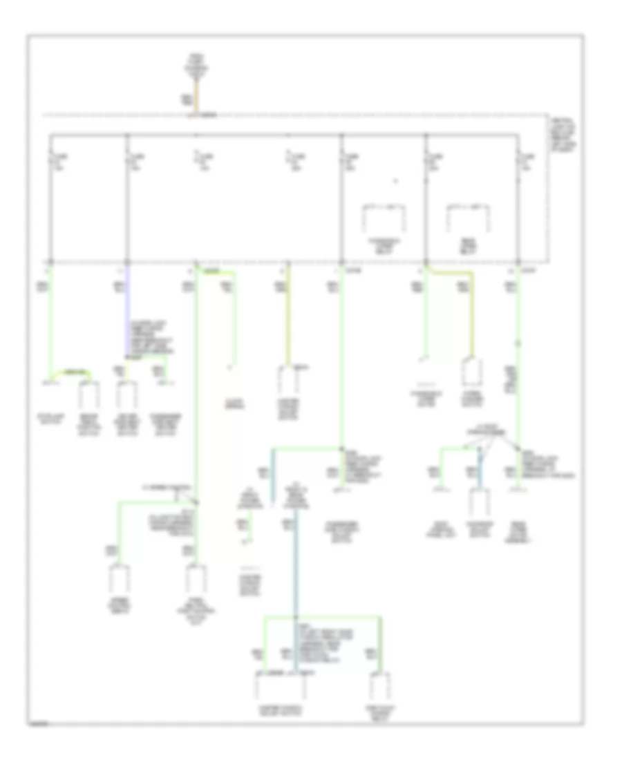 Power Distribution Wiring Diagram 4 of 4 for Ford Focus ZX5 S 2005
