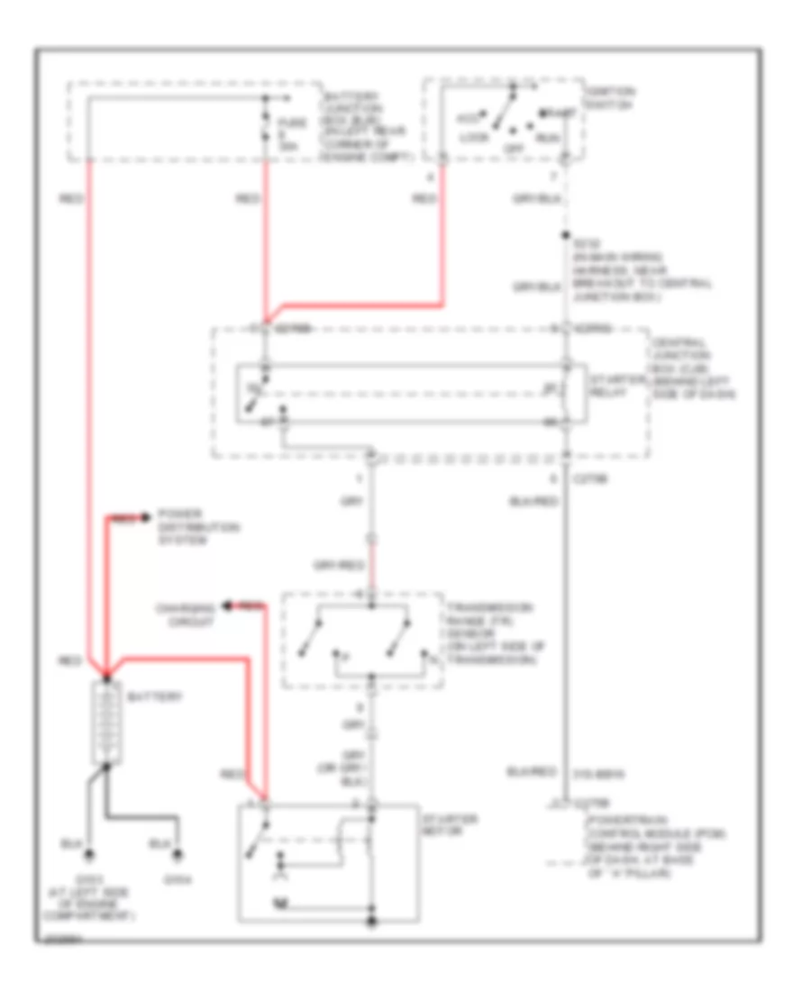Starting Wiring Diagram A T for Ford Focus ZX5 S 2005