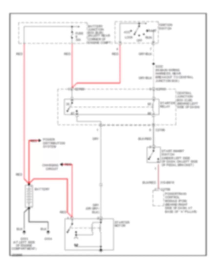 Starting Wiring Diagram, MT for Ford Focus ZX5 S 2005