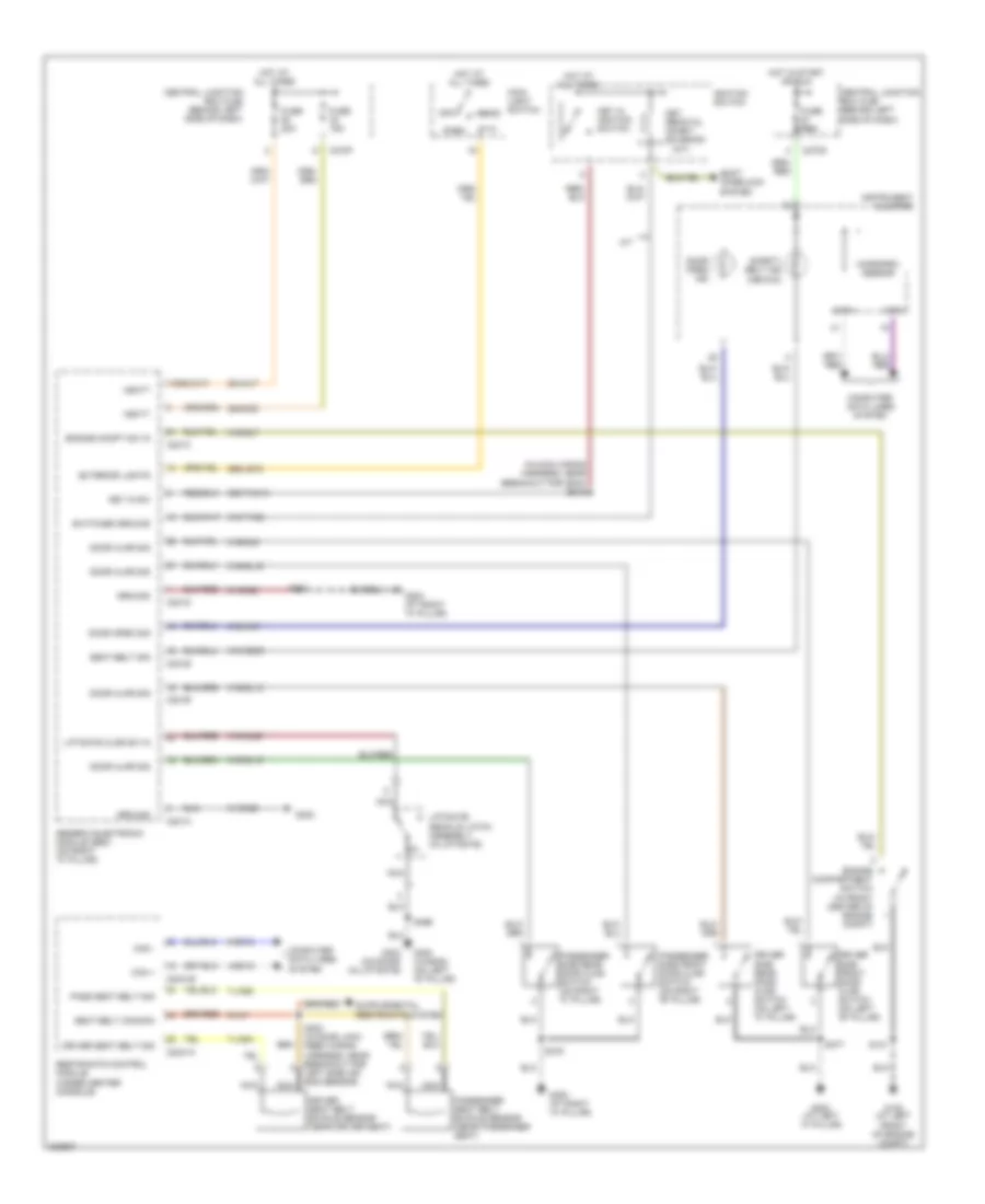 Warning Systems Wiring Diagram for Ford Focus ZX5 S 2005
