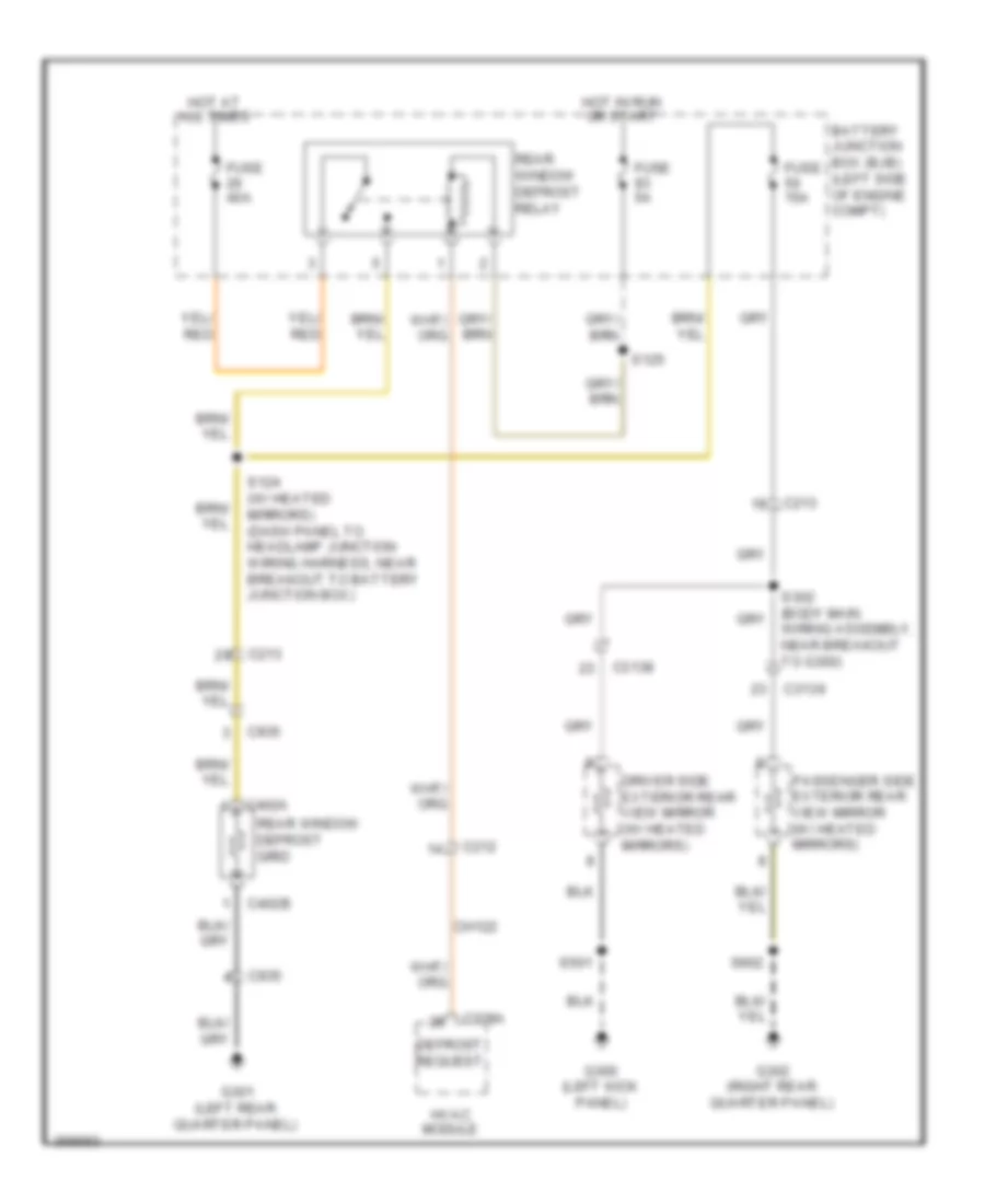 Defoggers Wiring Diagram for Ford Explorer XLT 2012
