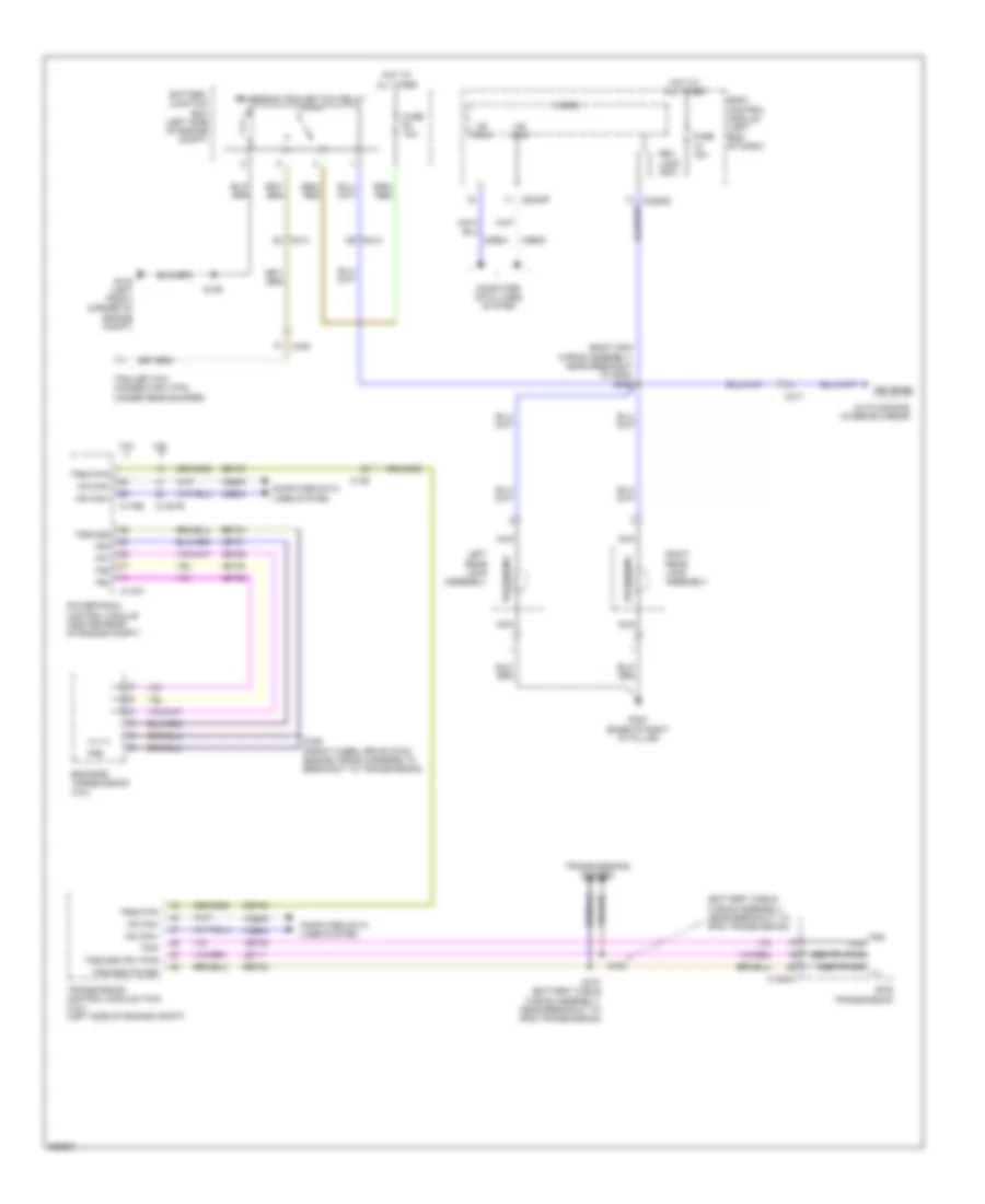 Backup Lamps Wiring Diagram for Ford Explorer XLT 2012