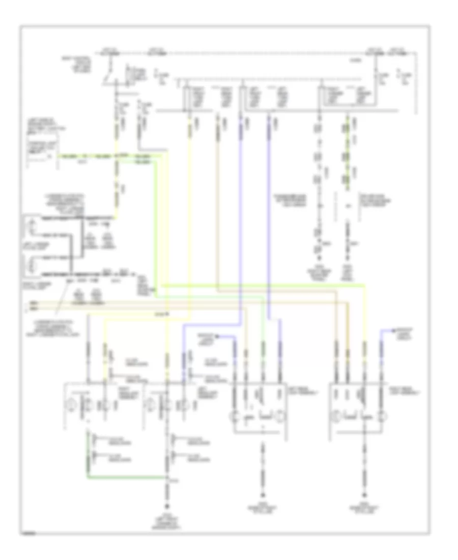 Exterior Lamps Wiring Diagram 2 of 2 for Ford Explorer XLT 2012