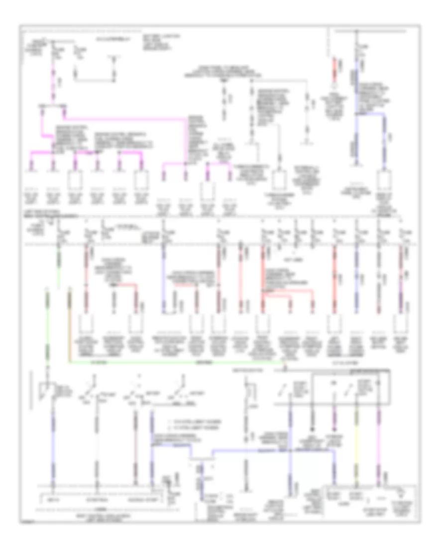 Power Distribution Wiring Diagram (3 of 5) for Ford Explorer XLT 2012
