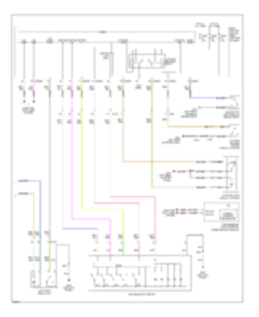 Power Door Locks Wiring Diagram, without Intelligent Access (2 of 2) for Ford Explorer XLT 2012