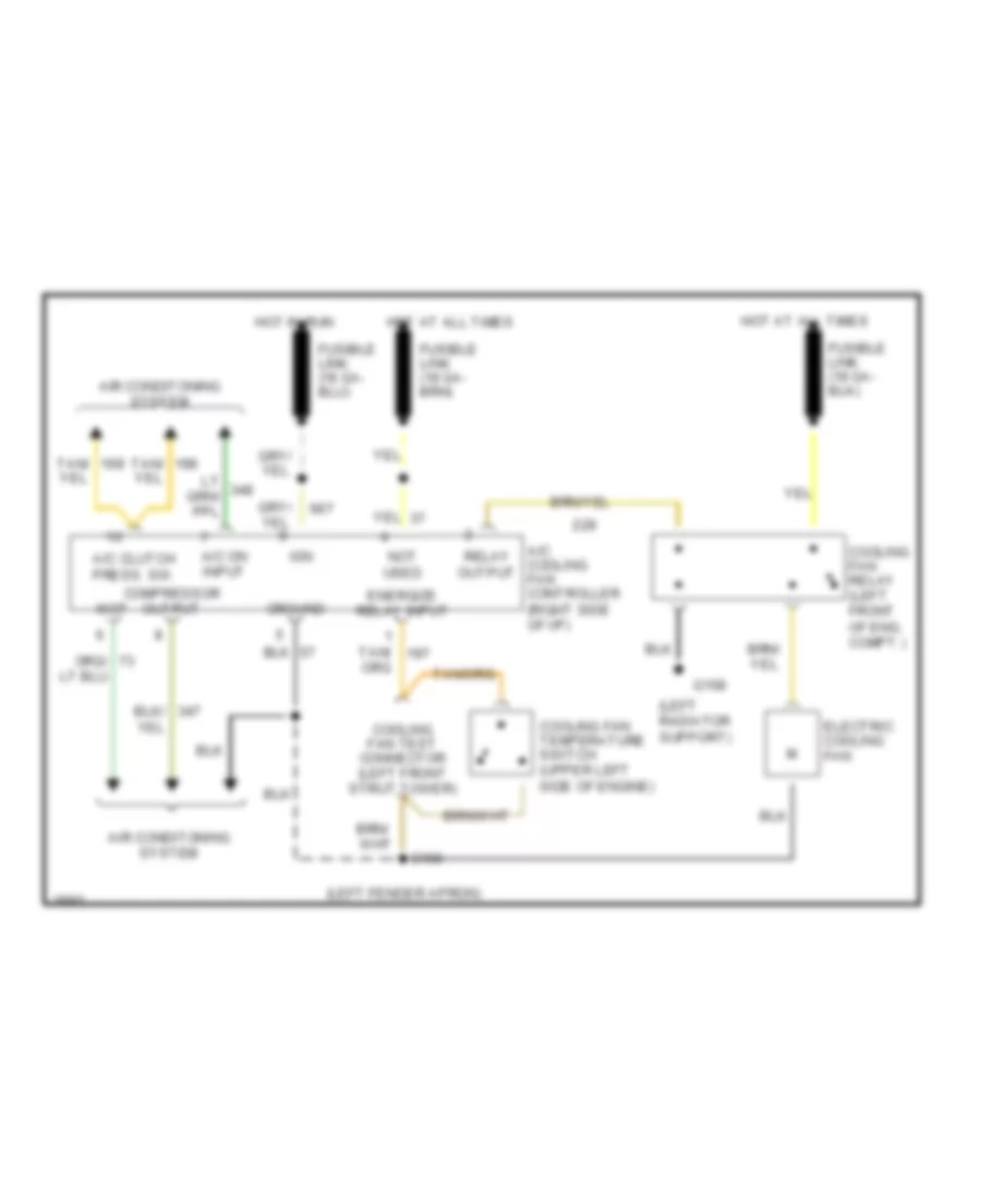 Cooling Fan Wiring Diagram with A C for Ford Tempo GLS 1990