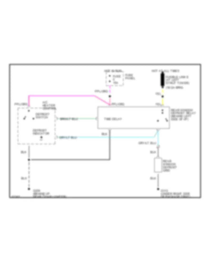 Defogger Wiring Diagram for Ford Tempo GLS 1990