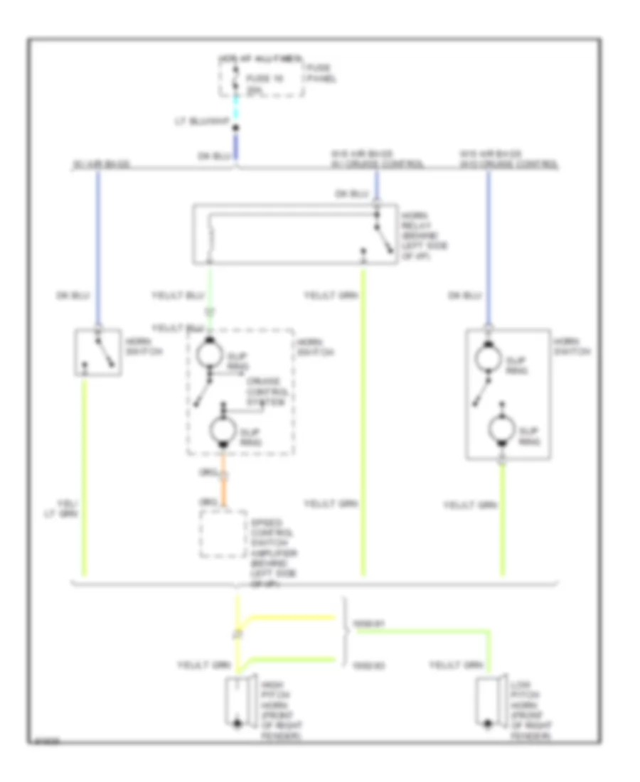 Horn Wiring Diagram for Ford Tempo GLS 1990