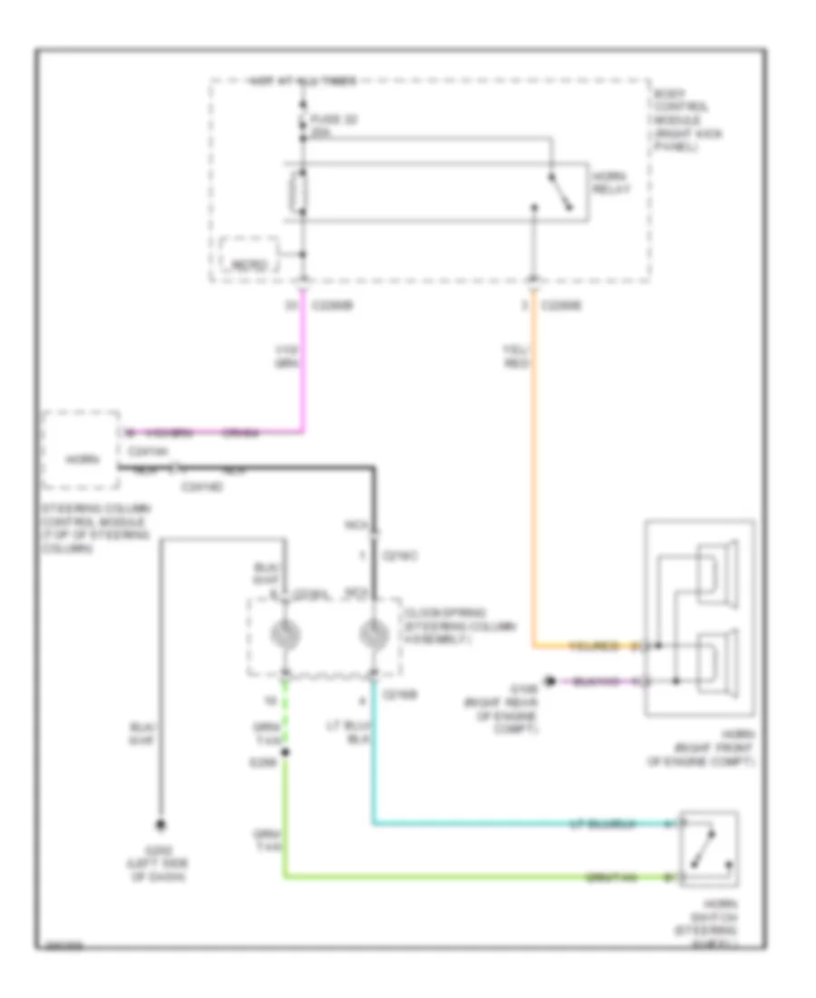 Horn Wiring Diagram for Ford F-350 Super Duty Platinum 2013