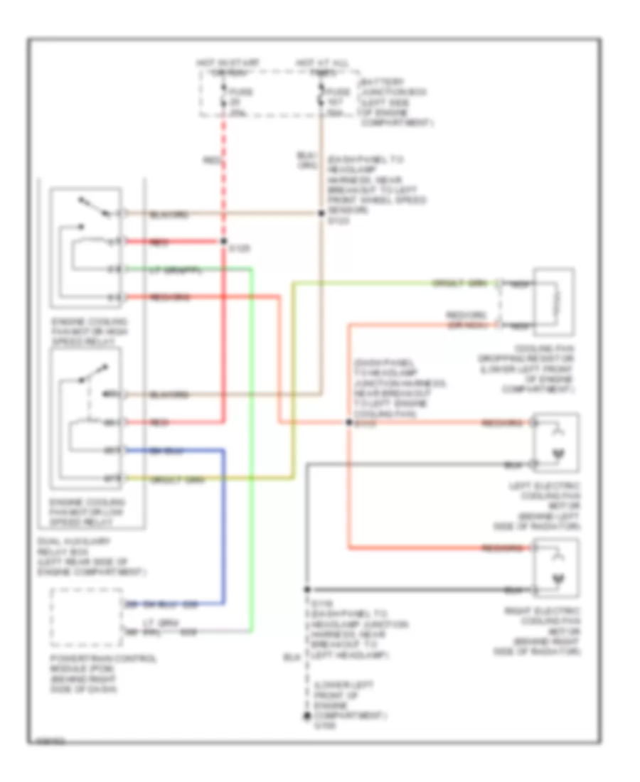 Cooling Fan Wiring Diagram for Ford Windstar SEL 1999