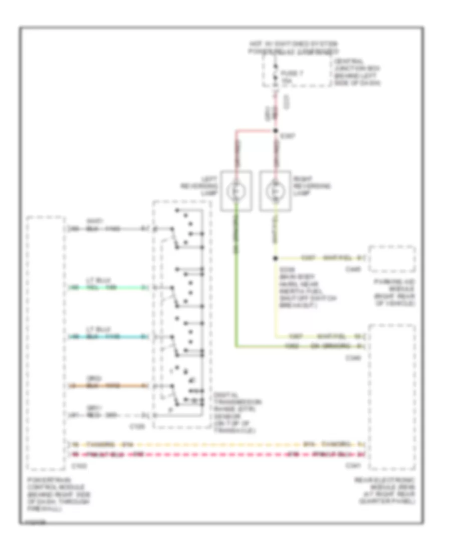 Back up Lamps Wiring Diagram for Ford Windstar SEL 1999