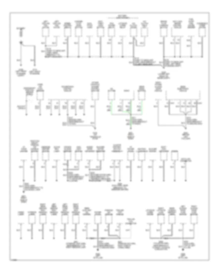 Ground Distribution Wiring Diagram 1 of 2 for Ford Windstar SEL 1999
