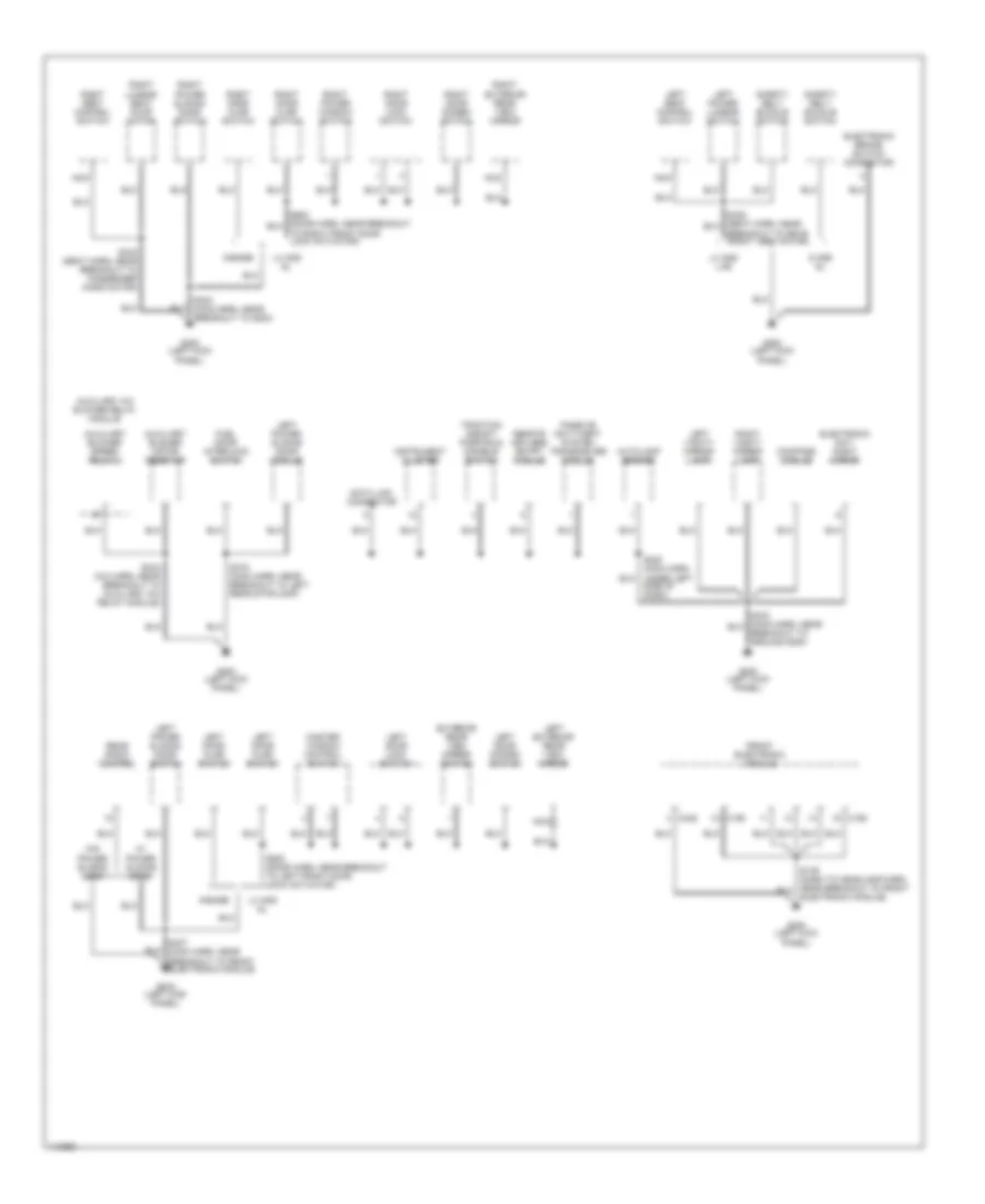 Ground Distribution Wiring Diagram 2 of 2 for Ford Windstar SEL 1999