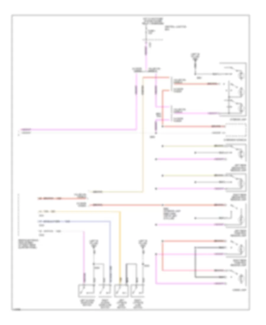 Courtesy Lamps Wiring Diagram 2 of 2 for Ford Windstar SEL 1999