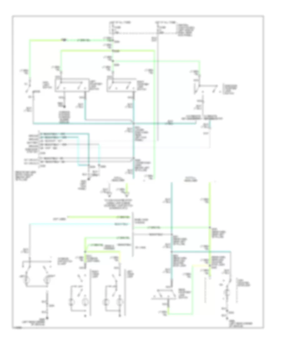 Courtesy Lamps Wiring Diagram, Except Cutaway with Entertainment System (1 of 2) for Ford RV Cutaway E350 Super Duty 2001