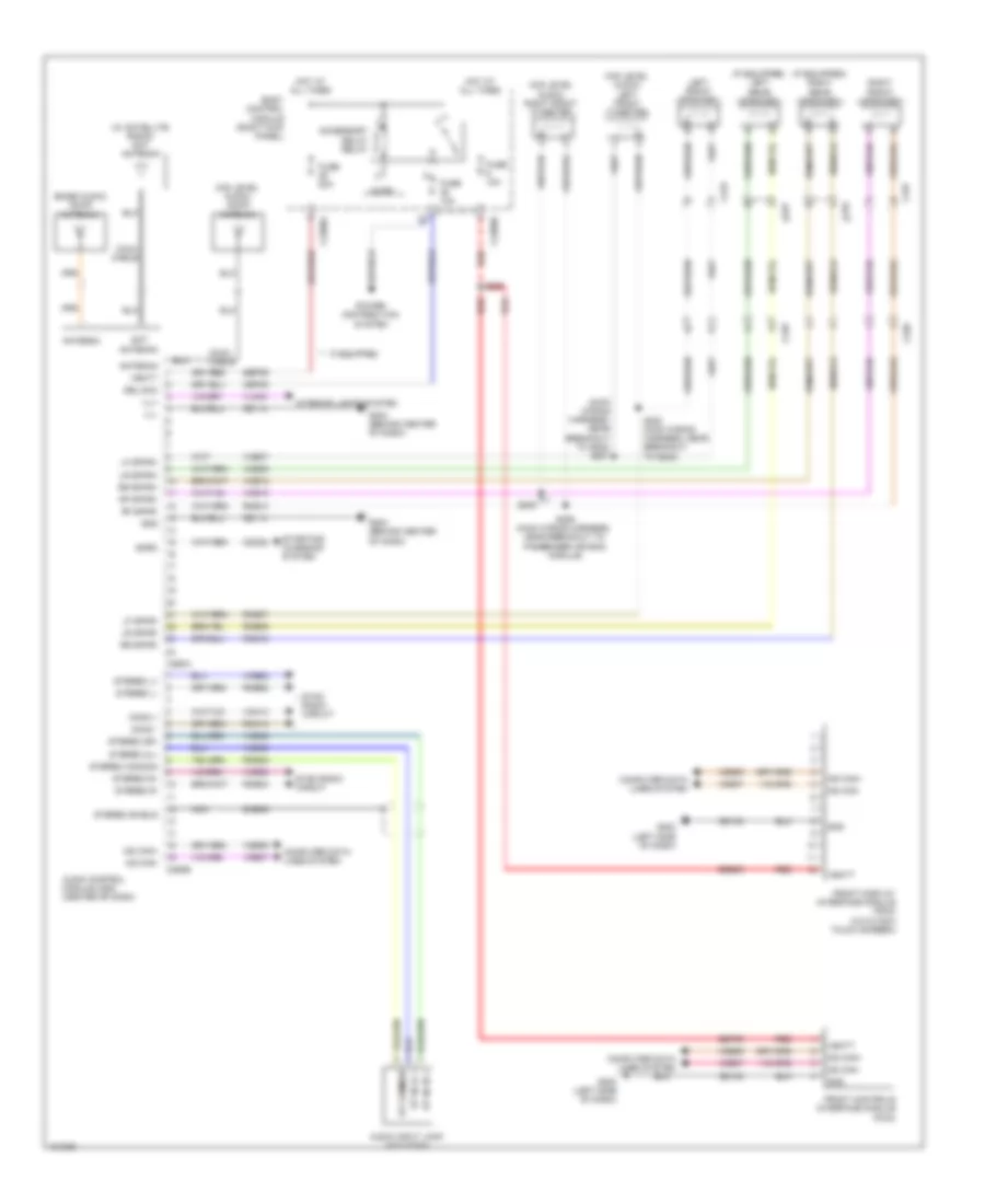 Radio Wiring Diagram, without Sony  Premium, Premium Plus for Ford F-150 XLT 2014