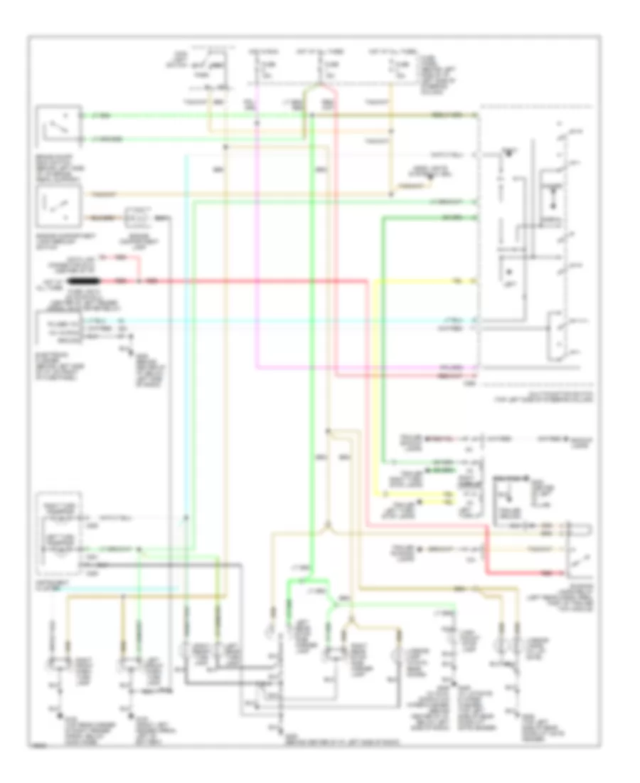 Exterior Lamps Wiring Diagram for Ford Aerostar 1996