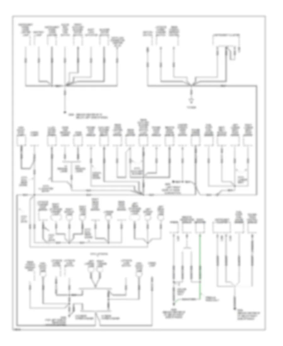 Ground Distribution Wiring Diagram (2 of 2) for Ford Aerostar 1996