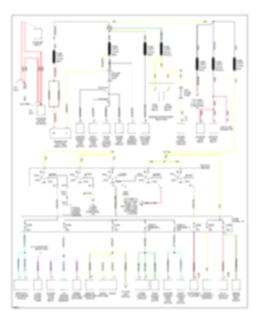 Power Distribution Wiring Diagram 1 of 3 for Ford Aerostar 1996