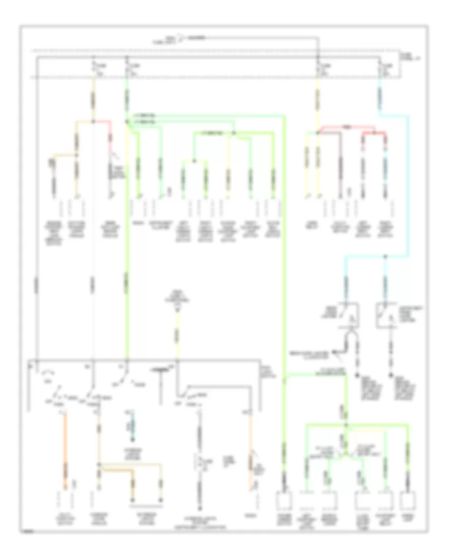Power Distribution Wiring Diagram 2 of 3 for Ford Aerostar 1996