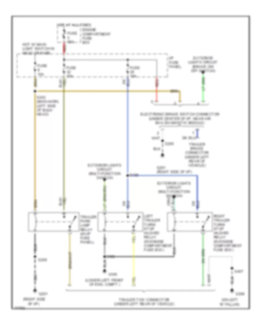 TrailerCamper Adapter Wiring Diagram for Ford Windstar LX 1997