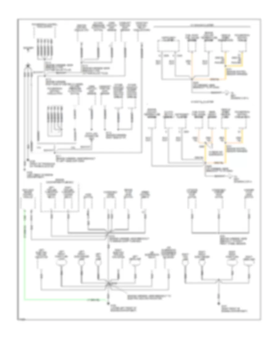 Ground Distribution Wiring Diagram 1 of 4 for Ford Windstar LX 1997